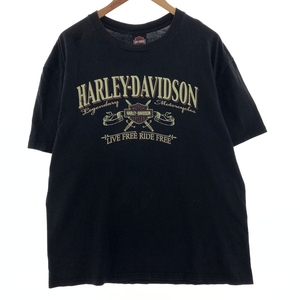 古着 00年代 ハーレーダビッドソン Harley-Davidson モーターサイクル バイクTシャツ メンズXL /eaa390172