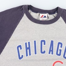 古着 MAJESTIC MLB CHICAGO CUBS シカゴカブス 七分袖 ラグランTシャツ メンズXL/eaa430552_画像5