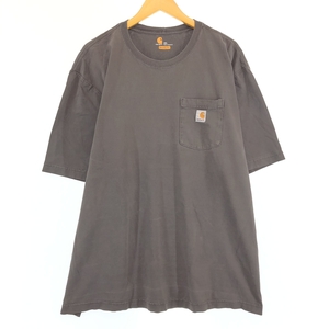 古着 カーハート Carhartt ORIGINAL FIT 半袖 ワンポイントロゴポケットTシャツ メンズXXL /eaa430533