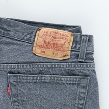 古着 90年代 リーバイス Levi's 501-0646 先染め ブラックデニム ストレートデニムパンツ USA製 メンズw35 ヴィンテージ /eaa428728_画像3