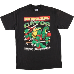 古着 80年代 ヘインズ Hanes BEEFY-T TEENAGE MUTANT NINJA TURTLES パロディ キャラクタープリントTシャツ USA製 メンズXL /eaa435506