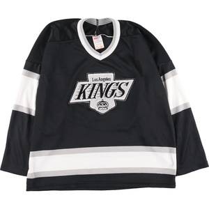 Furushi 90 -х CCM NHL Los Angeles Kings V -neck Mesh Game Frush Hopkake Shirt Canada Men L Vintage /Eaa413984