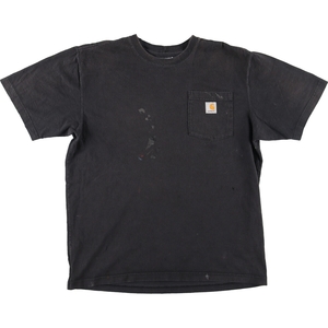 古着 カーハート Carhartt Loose Fit 半袖 ワンポイントロゴポケットTシャツ メンズM /eaa432776