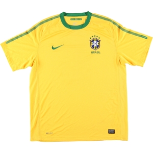 古着 ナイキ NIKE DRI-FIT ブラジル代表 サッカーユニフォーム ゲームシャツ メンズL 半袖 /eaa438491