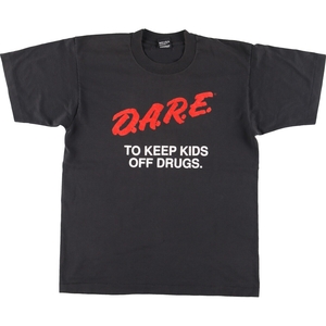 古着 90年代 スクリーンスターズ SCREEN STARS D.A.R.E. 薬物乱用予防教育 プリントTシャツ USA製 メンズL ヴィンテージ /eaa438716