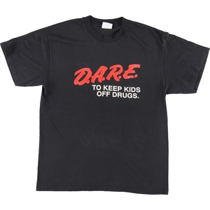 古着 90年代 ヘインズ Hanes D.A.R.E. 薬物乱用予防教育 プリントTシャツ メンズL ヴィンテージ /eaa438706