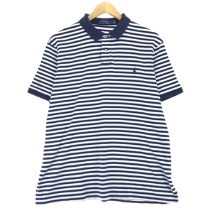 古着 ラルフローレン Ralph Lauren POLO RALPH LAUREN 半袖 ボーダー ポロシャツ メンズL /eaa436172