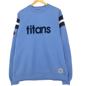 古着 リーボック Reebok NFL TENNESSEE TITANS テネシータイタンズ ロゴスウェットシャツ トレーナー メンズM /eaa411472