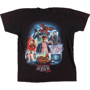 古着 STRANGER THINGSストレンジャーシングス ユニバーサルスタジオハロウィンホラーナイト 2018 映画 ムービーTシャツ メンズM /eaa438953