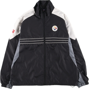 古着 リーボック Reebok NFL PITTSBURGH STEELERS ピッツバーグスティーラーズ ウインドブレーカー メンズL /eaa438636