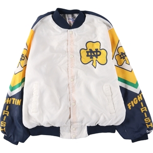 古着 90年代 CHALK LINE NOTRE DAME ノートルダム大学 バックプリント カレッジブルゾン USA製 メンズXL ヴィンテージ /eaa435798