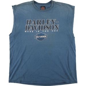 古着 90年代 ハーレーダビッドソン Harley-Davidson カットオフ モーターサイクル バイクTシャツ USA製 メンズXL ヴィンテージ /eaa432218