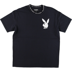 古着 プレイボーイ PLAYBOY 半袖 プリントTシャツ メンズXL /eaa431810