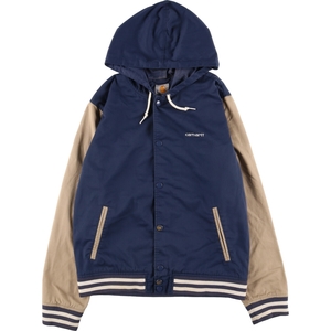 古着 カーハート Carhartt ROBSON JACKET フード付き スタジャン アワードジャケット バーシティジャケット メンズL /eaa440885