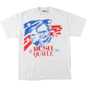 古着 80年代 ヘインズ Hanes George Herbert Walker Bush ジョージHWブッシュ プリントTシャツ USA製 メンズL ヴィンテージ /eaa444218