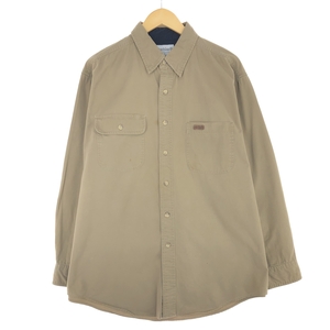 古着 カーハート Carhartt 長袖 ボタンダウン ワークシャツ メンズL /eaa444798