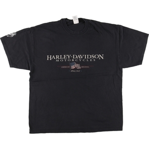 古着 00年代 ハーレーダビッドソン Harley-Davidson モーターサイクル バイクTシャツ USA製 メンズXL /eaa445304