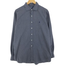 古着 ラルフローレン POLO by Ralph Lauren STANTON CLASSIC FIT ワイドカラー 長袖 コットンチェックシャツ メンズXL /eaa440996_画像1