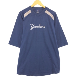 古着 MLB NEW YORK YANKEES ニューヨークヤンキース スポーツTシャツ メンズXL /eaa313953