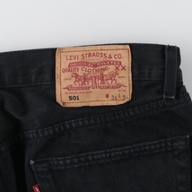 古着 リーバイス Levi's リーバイス501 ユーロモデル ブラックデニム ストレートデニムパンツ メンズw35 /eaa435936_画像3