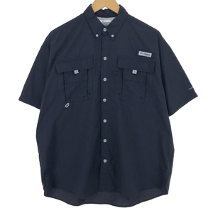 古着 コロンビア Columbia PFG ボタンダウン 半袖 フィッシングシャツ メンズM/eaa445022