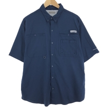 古着 コロンビア Columbia PFG ボタンダウン 半袖 フィッシングシャツ メンズM /eaa445021_画像1