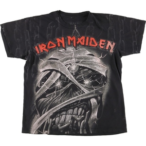 古着 IRON MAIDEN アイアンメイデン 総柄 バンドTシャツ バンT メンズM /eaa411576