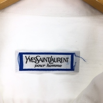 古着 90年代 イヴサンローラン Yves Saint Laurent POUR HOMME プールオム 半袖 ボタンダウンシャツ メンズL ヴィンテージ /eaa441476_画像3