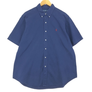 古着 ラルフローレン Ralph Lauren CLASSIC FIT 半袖 ボタンダウンシャツ メンズXL /eaa441470