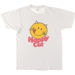 古着 80年代 HAPPY CAT FOOD アドバタイジングTシャツ レディースL ヴィンテージ /eaa441124