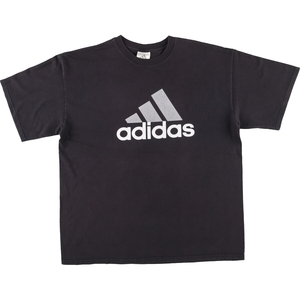 古着 00年代 アディダス adidas スポーツパフォーマンスロゴ ロゴプリントTシャツ メンズL /eaa445289