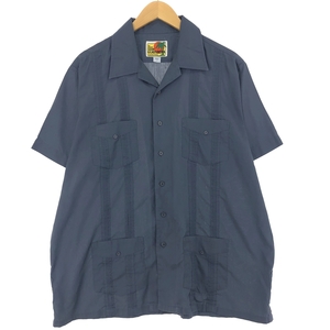 古着 90年代 GUAYABERA 半袖 オープンカラー メキシカンシャツ キューバシャツ メンズL ヴィンテージ /eaa441920