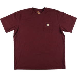 古着 ビッグサイズ カーハート Carhartt ORIGINAL FIT 半袖 ワンポイントロゴポケットTシャツ メンズXXXL /eaa440673