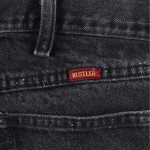 古着 RUSTLER ブラックデニム ストレートデニムパンツ メンズw35 /eaa426530_画像3