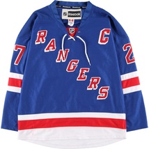 古着 リーボック Reebok NHL NEW YORK RANGERS ニューヨークレンジャーズ ゲームシャツ ホッケーシャツ カナダ製 メンズXXL /eaa445654_画像1