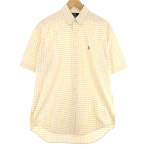 古着 ラルフローレン Ralph Lauren POLO by Ralph Lauren BLAKE 半袖 ボタンダウン チェックシャツ メンズM /eaa445468