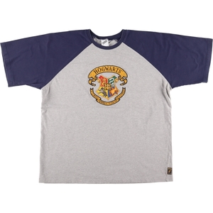 古着 WARNER BROS STUDIO STORE HARRY POTTER ハリーポッター ホグワーツ ラグラン 映画 ムービーTシャツ メンズXXXL /eaa445830