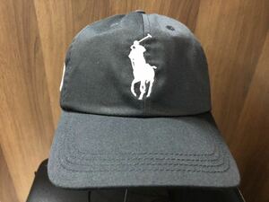 Polo Ralph Lauren Cap ポロラルフローレン キャップ 帽子 ブラック 黒 男女用　フリーサイズ　白刺繍入