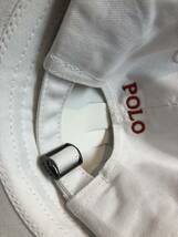 キャップ Polo Ralph Lauren 帽子 白 ホワイト ポロラルフローレン 赤刺繍入　男女用　フリーサイズ_画像10