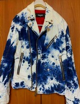 DSQUARED2 - タイダイブリーチ加工 ライダースデニムジャケット / ウォッシュ加工 / OVER JEAN JACKET イサムカタヤマバックラッシュ_画像2