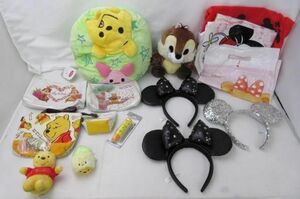 【同梱可】中古品 ディズニー プーさん チップとデール 他 ぬいぐるみ クッション カチューシャ ポーチ 等 グッズセ