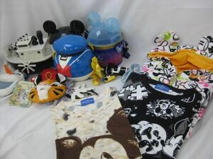 【同梱可】中古品 ディズニー チャンドゥ ドナルド 他 蒸気船ウィリー ポップコーンバケット Tシャツ パスケース 等