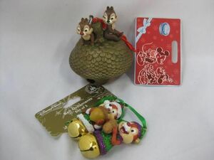 【同梱可】中古品 ディズニー チップ&デール クリスマス オーナメント 鈴 グッズセット