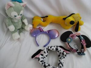 [ including in a package possible ] secondhand goods Disney minnie Pluto jelato-ni other soft toy S size Katyusha hair band etc. g