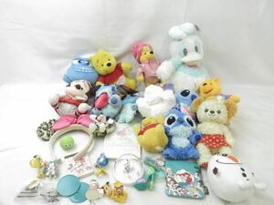 【同梱可】中古品 ディズニー プーさん スティッチ ミニー 他 スキー ぬいぐるみ カチューシャ 等 グッズセット