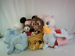 【まとめ売り 中古品】 ディズニー ミッキー ドナルド ダンボ 他 ぬいぐるみ グッズセット