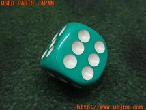 3UPJ=95800614]三菱ジープ(J38(改))J30系 Jeep サイコロ型 シフトノブ レバー カバー グリーン 当時物 ジャンク_画像4