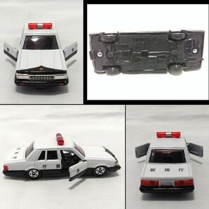 ②トミカ パトカー 8台セット 日産 CIMA スカイラインGT-R R33 CEDRIC TOYOTA クラウン マジェスタ SOARER SPRINTER TRUENO 旧車の画像2