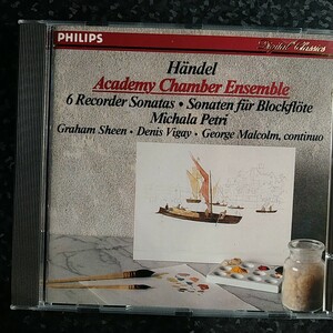 d（西独盤）ミカラ・ペトリ　ヘンデル　リコーダー・ソナタ　Michala Petri Handel Recorder Sonatas W.Germany