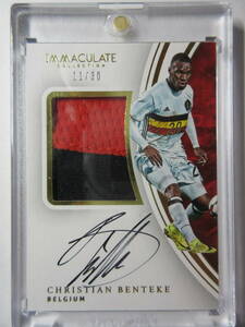 2017 Panini Immaculate Collection Autograph Christian Benteke/30 クリスティアン・ベンテケ D.C.ユナイテッド サイン ベルギー代表 FW